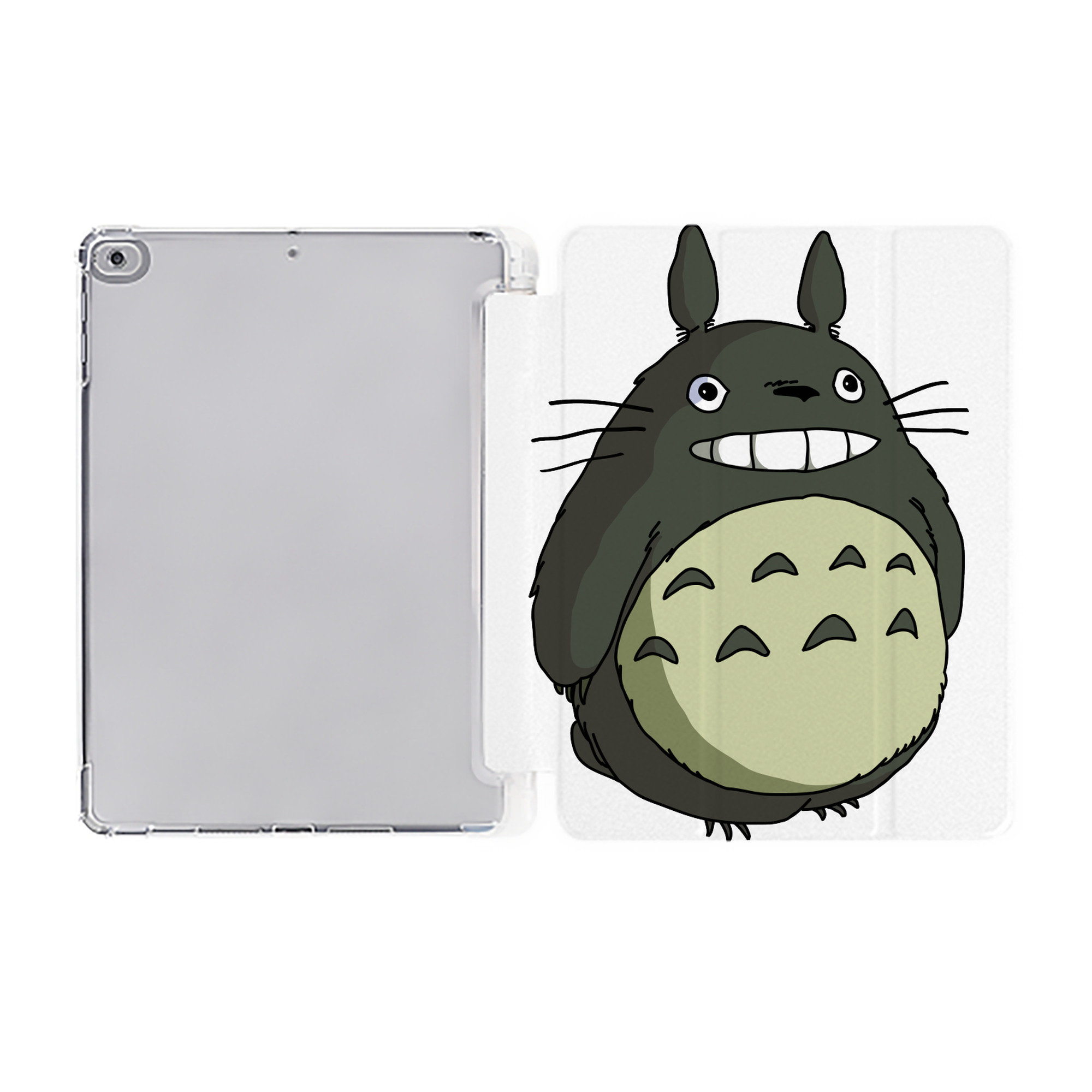 （画像用） となりのトトロ 草壁メイ 草壁サツキ My Neighbor Totoro Satsuki Kusakabe Mei Kusakabe IPad ケース ペン収納付き 三つ折りスタンド PUレザー×シリコン 対応機種9.5/10.5/10.9インチ